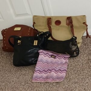 Bundle Of Purses And Make Up Bag